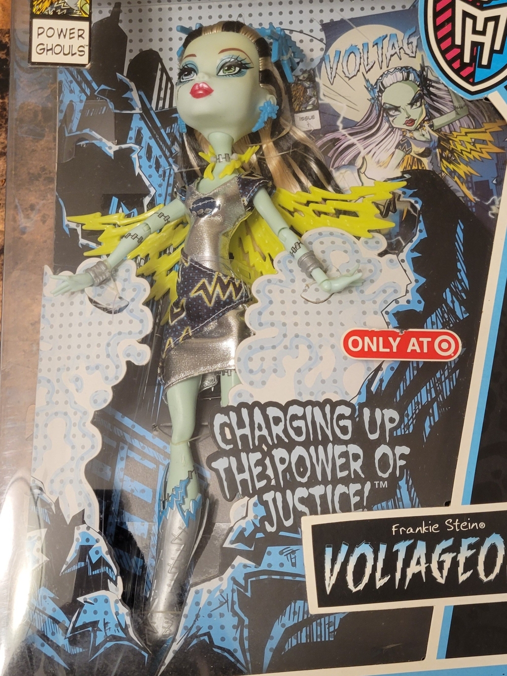 G1 Monster High Power Ghouls Frankie Stein Voltageous NIB